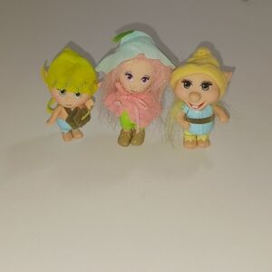 Barbie Fairytopia Elf Dolls: Patter, Peeble, Phred, Retired, Exc. Cond.